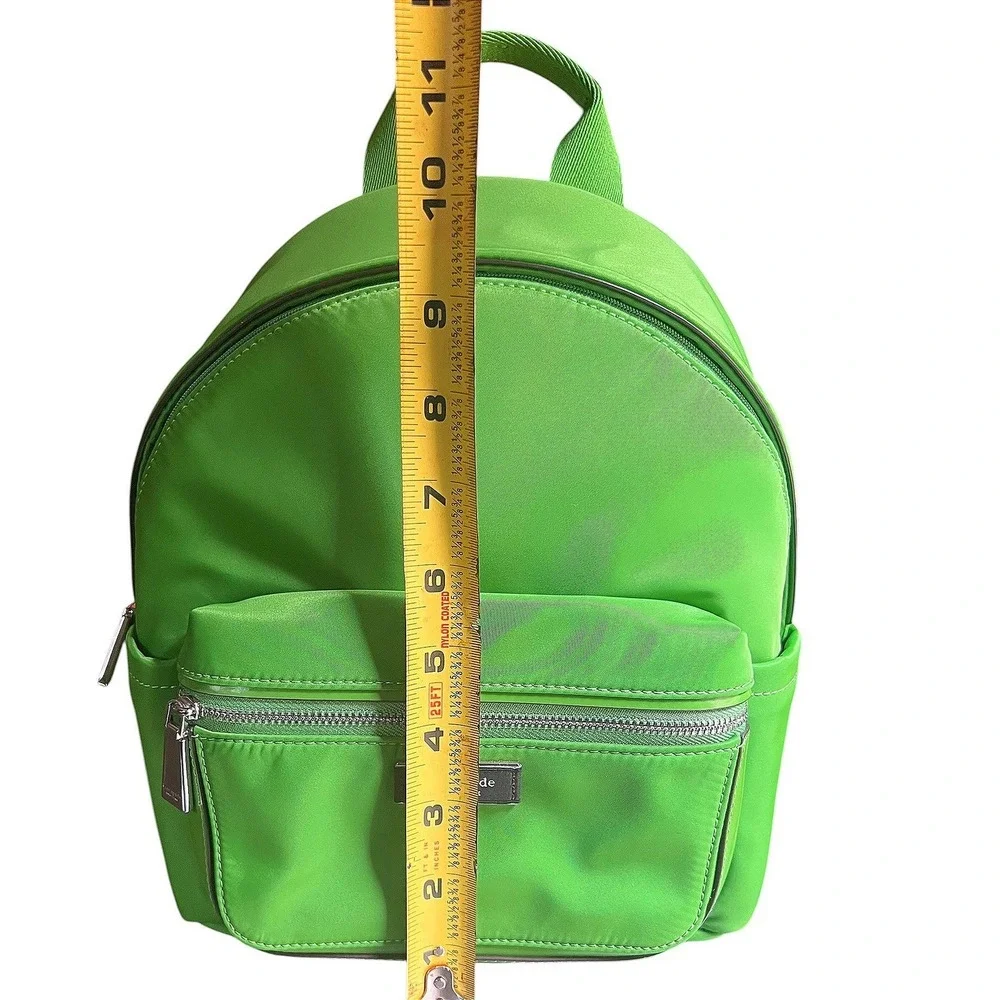 Kate Spade New York Green Nylon‎ Mini Backpack Silver Hardware K4650